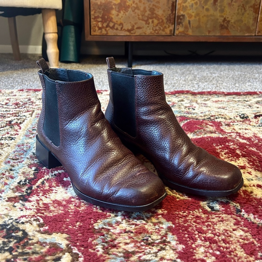 Camper Brown Leather Ankle Boots